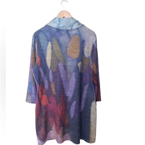 Claire Desjardins (Carre Noir) Women's Tunic Wearable Art Cowl Neck Size XL NWT - Picture 2 of 8